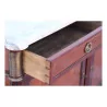 Louis XVI Sideboard aus Mahagoni montiert auf Eiche mit Marmorplatte... - Moinat - Truhen, Anrichte