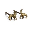 Pair of Louis XV andirons in gilded bronze. - Moinat - Firedogs, Andirons
