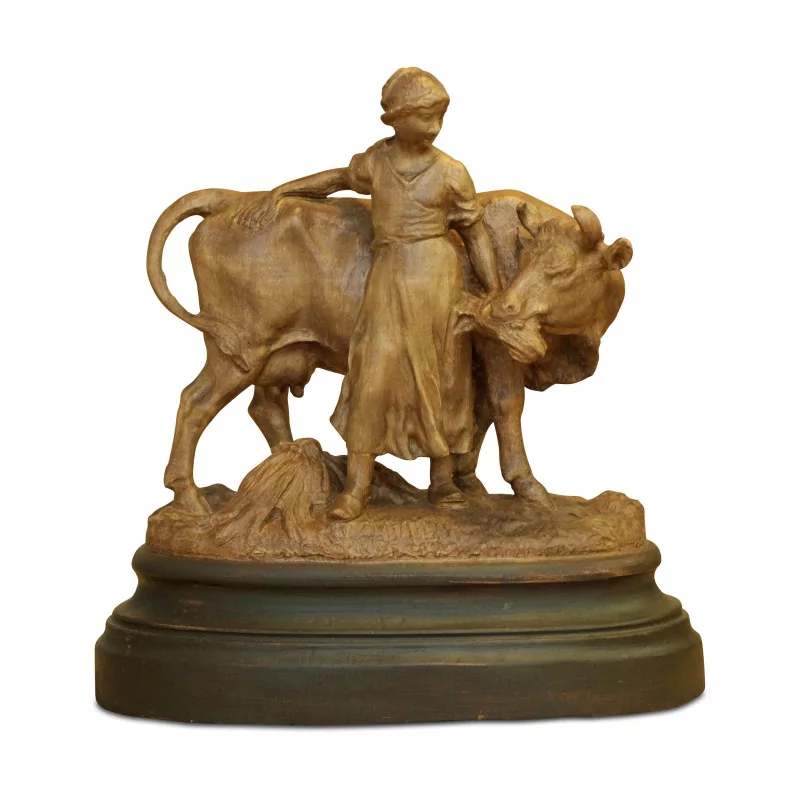 Brienzer Skulptur «Die Kuh und die Bäuerin» - Moinat - Dekorationszubehör