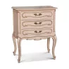Pair of Louis XV nightstands painted pink and gold, one with 3 … - Moinat - End tables, Bouillotte tables, Bedside tables, Pedestal tables