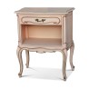 Pair of Louis XV nightstands painted pink and gold, one with 3 … - Moinat - End tables, Bouillotte tables, Bedside tables, Pedestal tables