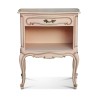 Pair of Louis XV nightstands painted pink and gold, one with 3 … - Moinat - End tables, Bouillotte tables, Bedside tables, Pedestal tables