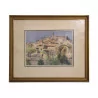 Tableau paysage de Provence. Piqué. Vers 1940. - Moinat - Tableaux - Paysage