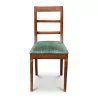 Набор из 4 стульев из орехового дерева с сиденьем, покрытым … - Moinat - Стулья