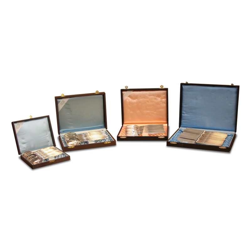 Service of 12 in silver metal BERNDORF including knives, … - Moinat - Silverware Service of 12 in silver metal BERNDORF including knives, … - Moinat - Silverware