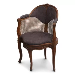 Chaise de bureau canné Louis XV
