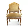 伯尔尼路易十五扶手椅，表面覆盖豹纹天鹅绒。 - Moinat - 扶手椅