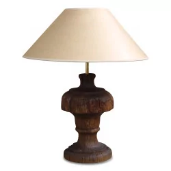 old oak foot lamp