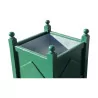 A green flower box \"with diamonds and balls\". - Moinat - Exterior planters
