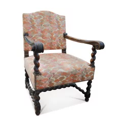 Louis XIII oak armchairs
