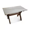 Swiss chalet table with X-shaped fir legs and tray … - Moinat - Dining tables