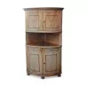 A Swiss Directoire corner cabinet in solid walnut - Moinat - Buffet, Bars, Sideboards, Dressers, Chests, Enfilades