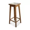 Four walnut bar stools - Moinat - Bar stools