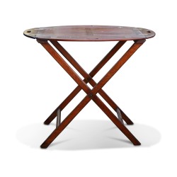 Butler`s Tray Table aus Mahagoni mit X-förmigen Beinen …