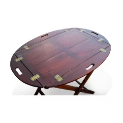 Mahogany Butler`s Tray Table with X-shaped Legs …