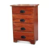 A bedside table with four painted wooden drawers, professional furniture. - Moinat - End tables, Bouillotte tables, Bedside tables, Pedestal tables