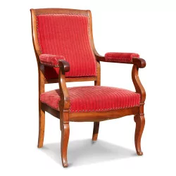 A Louis Philippe armchair in walnut