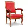 Ein Louis Philippe Sessel in Nussbaum - Moinat - Armlehnstühle, Sesseln