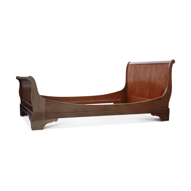 A Louis Philippe bedstead in cherry wood (Savoyard work). - Moinat - Complete beds