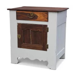 A painted wood jam cabinet.