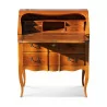 A speed bump desk in \"Savoyard\" cherry wood - Moinat - Desks : cylinder, leaf, Writing desks