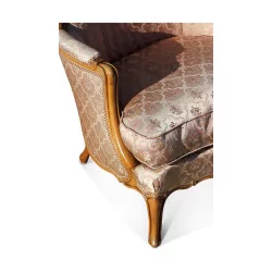 复古模制路易十五风格翼椅。