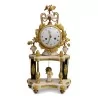Louis XVI clock with gilt bronze columns from the \"Roque\" factory in Paris - Moinat - Table clocks