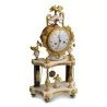 Louis XVI clock with gilt bronze columns from the \"Roque\" factory in Paris - Moinat - Table clocks
