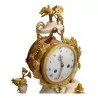 Louis XVI clock with gilt bronze columns from the \"Roque\" factory in Paris - Moinat - Table clocks