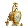 Louis XVI clock with gilt bronze columns from the \"Roque\" factory in Paris - Moinat - Table clocks