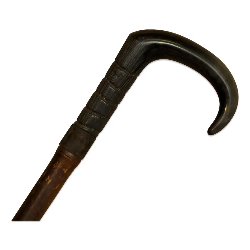 Pistol gadget cane with a black butt. - Moinat - Decorating accessories