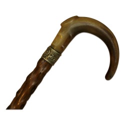 Cane with a bone handle.