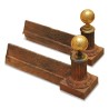 Pair of Directoire andirons in cast iron and bronze. - Moinat - Firedogs, Andirons