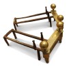 Pair of Louis XVI bronze Directoire andirons. - Moinat - Firedogs, Andirons