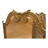 Firewall with four brass shutters and metal grille. - Moinat - Firedogs, Andirons
