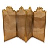 Firewall with four brass shutters and metal grille. - Moinat - Fire screens