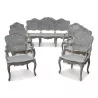 Salon Louis XV comprenant un canapé et six fauteuils - Moinat - Salon des Lumières