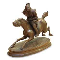 A bronze \"Samurai Warrior\".