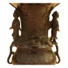 Eine japanische Vase aus brünierter Bronze. - Moinat - Schachtel, Urnen, Vasen
