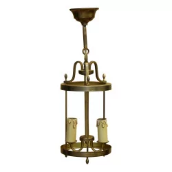 A Dutch bronze two-light lantern.