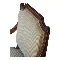 Louis XVI Sessel aus geschnitzter Buche.