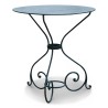 green wrought iron pedestal table (garden). - Moinat - Tables