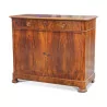 cabinet with Louis Philippe doors and drawer in walnut. - Moinat - Buffet, Bars, Sideboards, Dressers, Chests, Enfilades