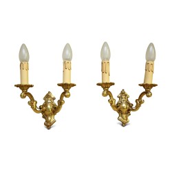 Paire d’applique en bronze.