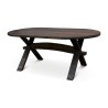 Une table et six tabourets en tonneaux de chêne. - Moinat - Tables de salle à manger