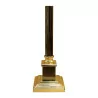лампа-колонна из бронзы и золота с шелковым абажуром - Moinat - Настольные лампы