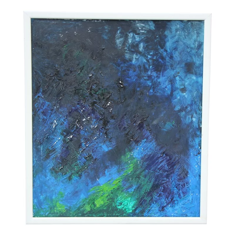 Huile sur toile "Abstrait" de Mary-Jane Socchi. - Moinat - Tableaux - Divers