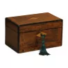 LP inlaid walnut tea caddy. - Moinat - Boxes, Urns, Vases