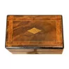 LP inlaid walnut tea caddy. - Moinat - Boxes, Urns, Vases