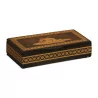 “resting woman” straw box. - Moinat - Boxes, Urns, Vases